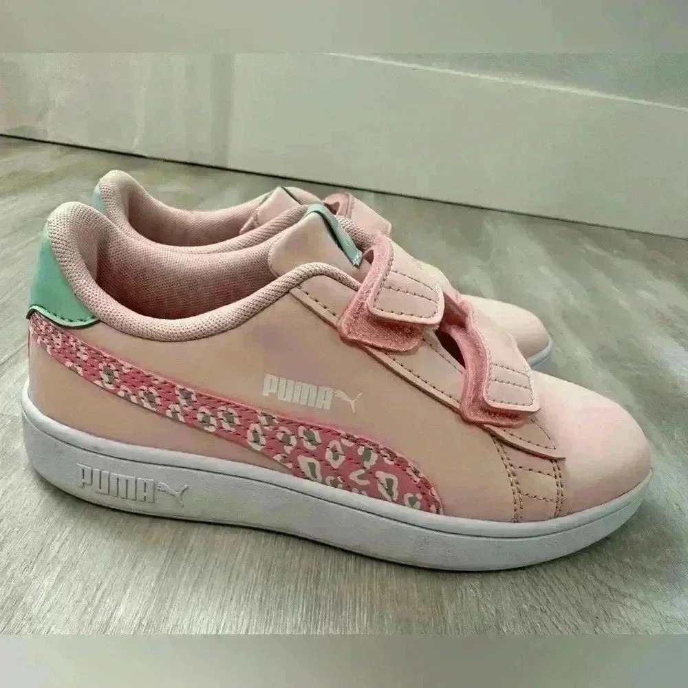 Puma Kids Pink Soft foam Hook and Loop Sneakers Shoes Toddler Size 2C - Picture 2 of 9